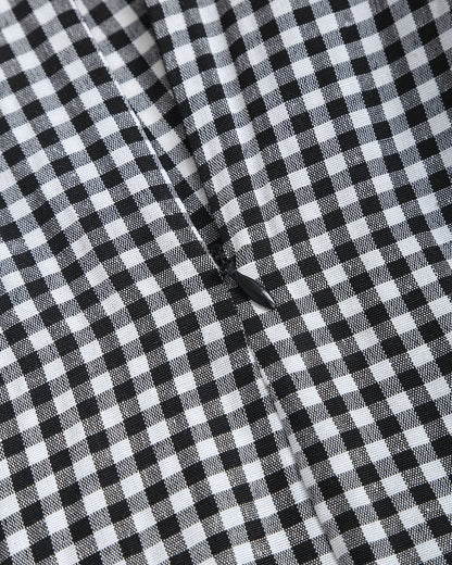 Gonna Midi A-Line a Quadri Nera