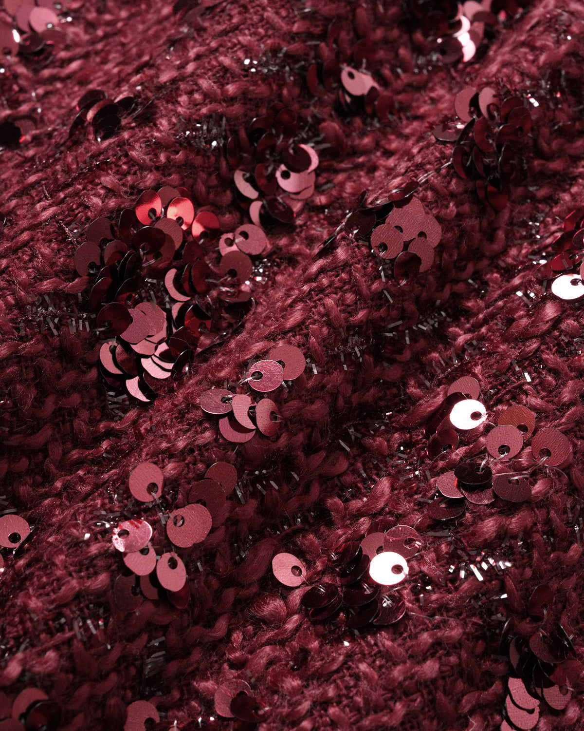 Gonna Mini A-Line in Paillettes Rosso Vino