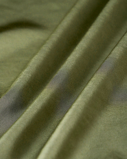 Gonna Mini A-Line in Raso Verde con Vita Elastica