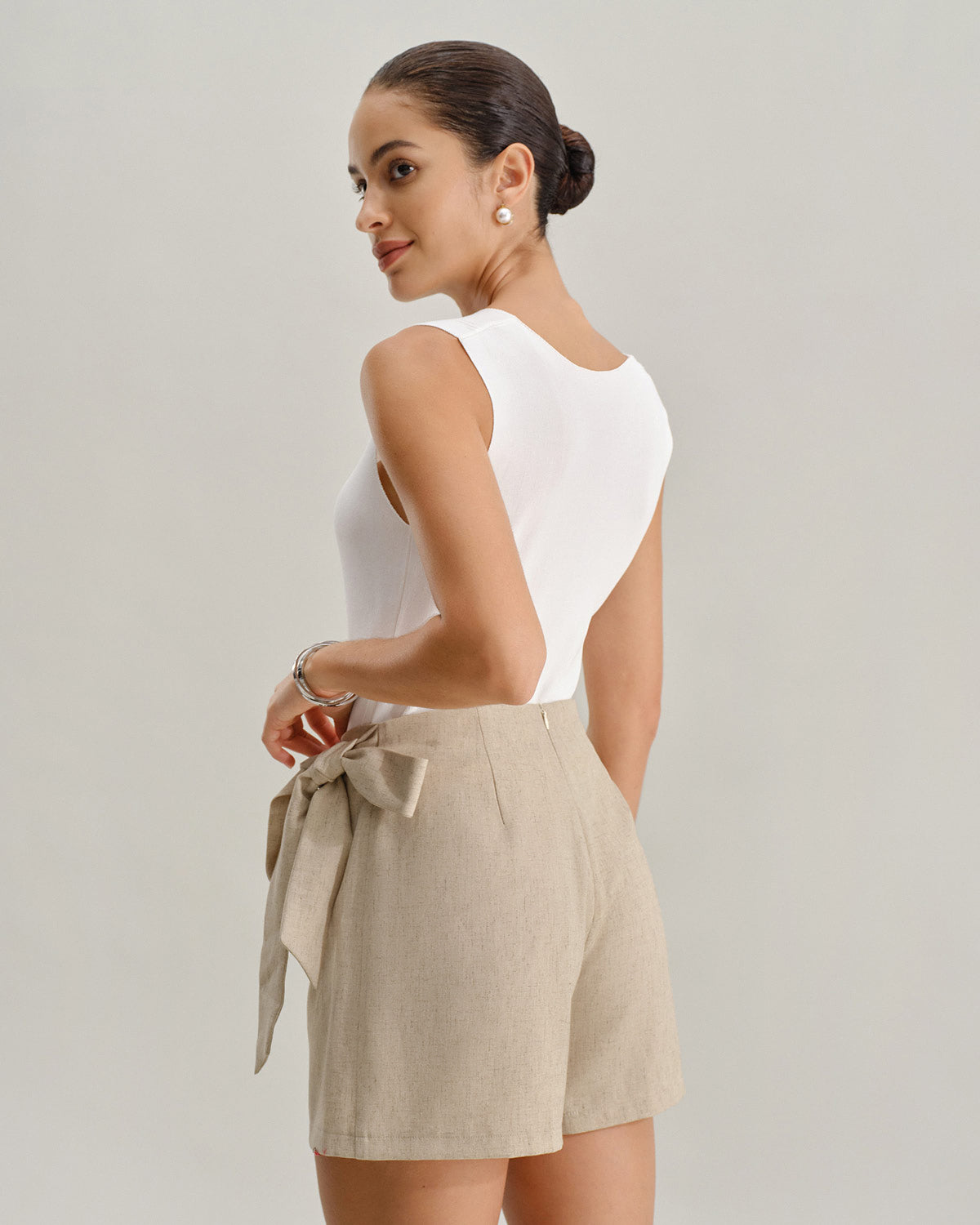 Gonna Pantalone A-Line Ruché Khaki