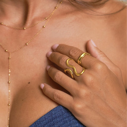Anello Geometrico Twist Yana